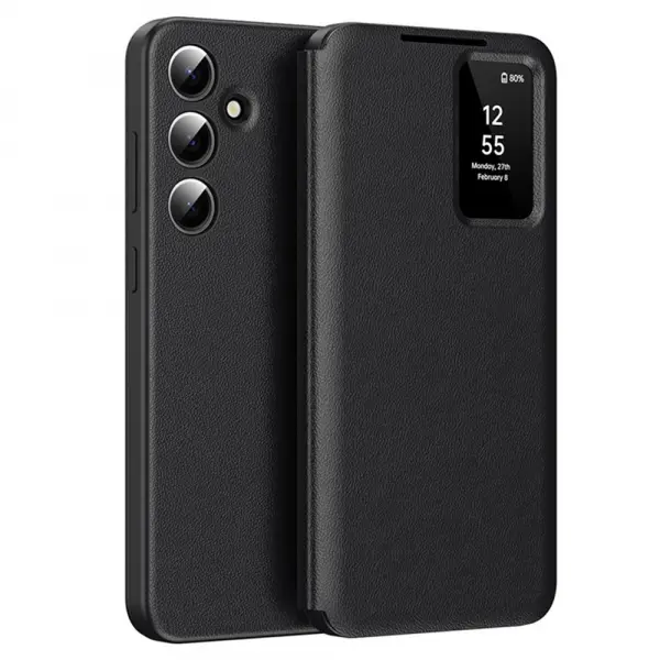 Husa pentru Samsung Galaxy S23 FE S711, Techsuit, SmartView, Neagra