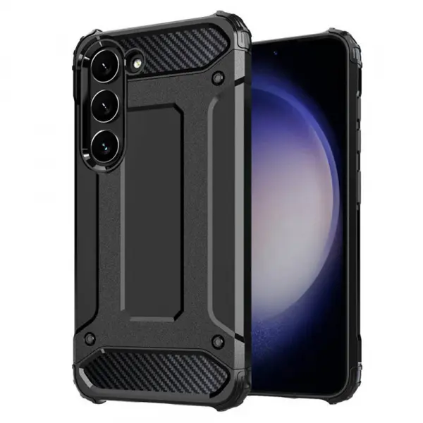 Husa pentru Samsung Galaxy S23 S911, Techsuit, Hybrid Armor, Neagra
