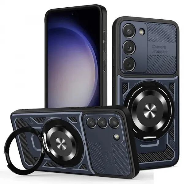 Husa pentru Samsung Galaxy S23 S911, Techsuit, RuggedCam, Albastra