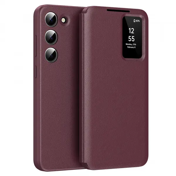 Husa pentru Samsung Galaxy S23 S911, Techsuit, SmartView, Rosie