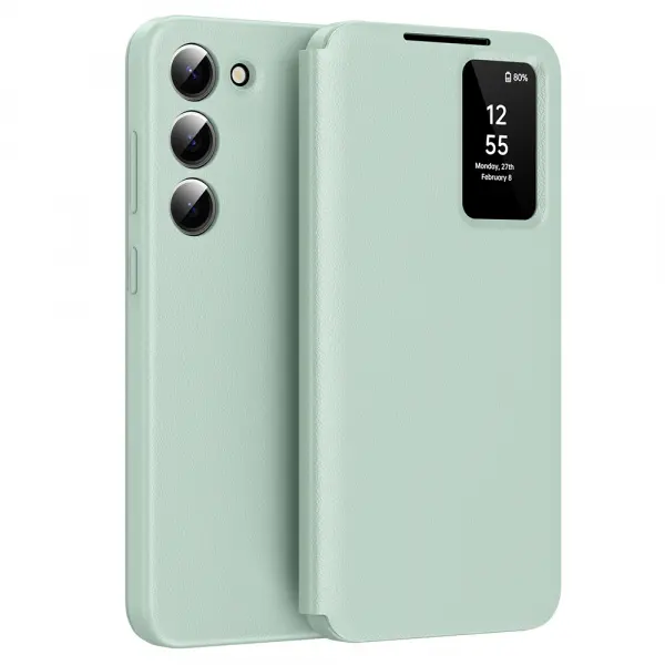 Husa pentru Samsung Galaxy S23 S911, Techsuit, SmartView, Verde