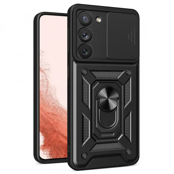 Husa pentru Samsung Galaxy S23+ S916, Techsuit, CamShield, Neagra