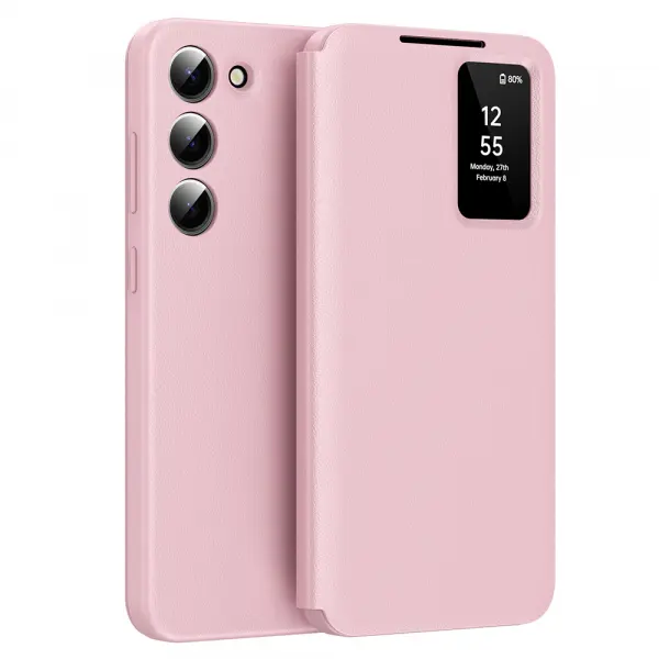 Husa pentru Samsung Galaxy S23+ S916, Techsuit, SmartView, Roz