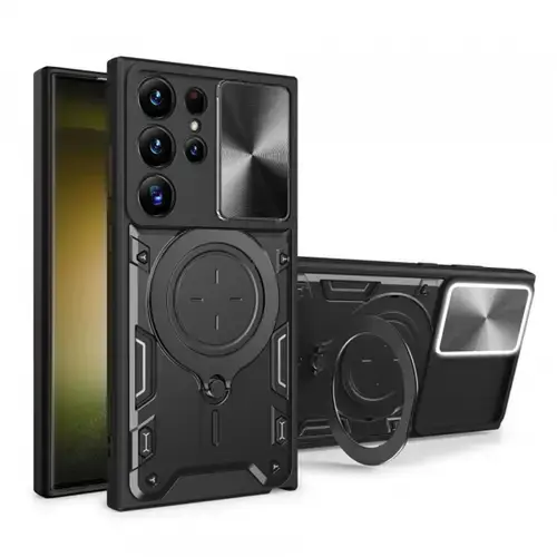 Husa pentru Samsung Galaxy S23 Ultra S918, Techsuit, CamGuard Pro, Neagra
