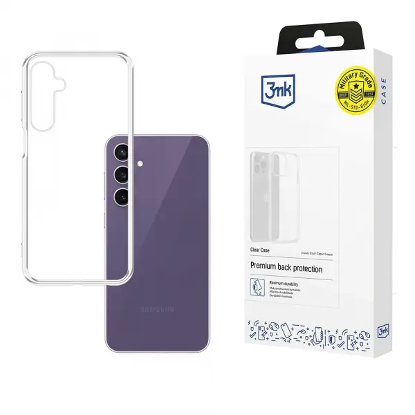 Husa pentru Samsung Galaxy S24 FE S721, 3MK, Clear, Transparenta