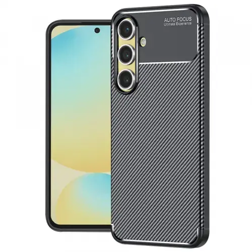 Husa pentru Samsung Galaxy S24 FE S721, Techsuit CarbonFiber (Negru)
