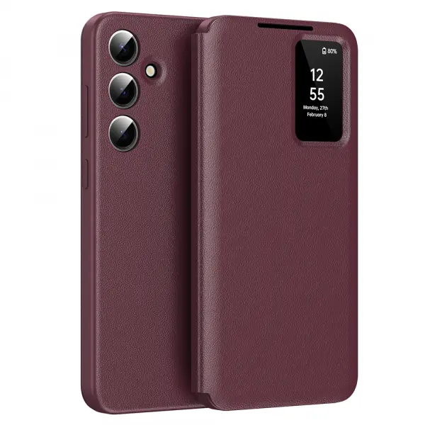 Husa pentru Samsung Galaxy S24 FE S721, Techsuit, SmartView, Rosie