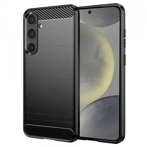 Husa pentru Samsung Galaxy S24 S921, Techsuit, Carbon, Neagra