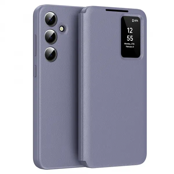 Husa pentru Samsung Galaxy S24 S921, Techsuit, SmartView, Mov