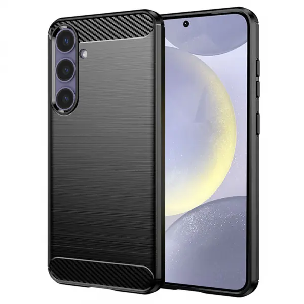 Husa pentru Samsung Galaxy S24+ S926, Techsuit, Carbon, Neagra
