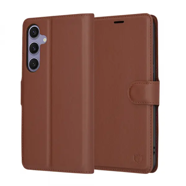 Husa pentru Samsung Galaxy S24+ S926, Techsuit, Leather Folio, Maro