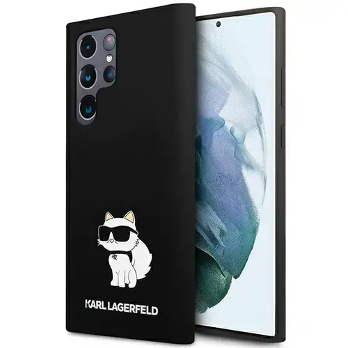 Husa pentru Samsung Galaxy S24 Ultra S928, Karl Lagerfeld, Liquid Silicone Choupette NFT, Neagra