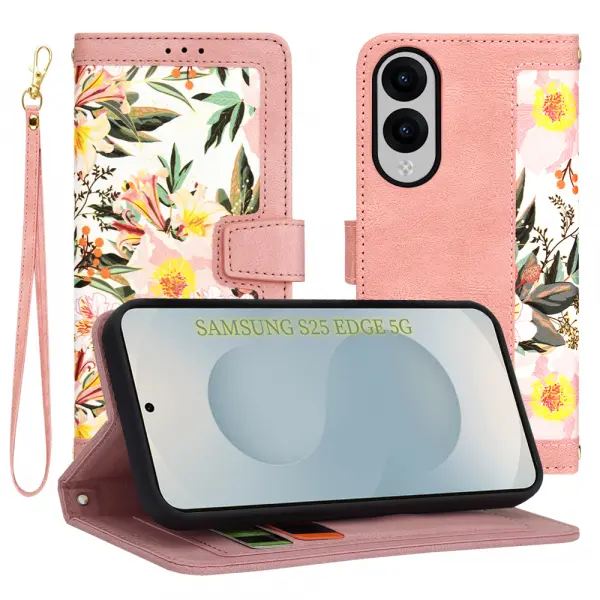 Husa pentru Samsung Galaxy S25 Edge S937, Techsuit, FlipCraft, Roz
