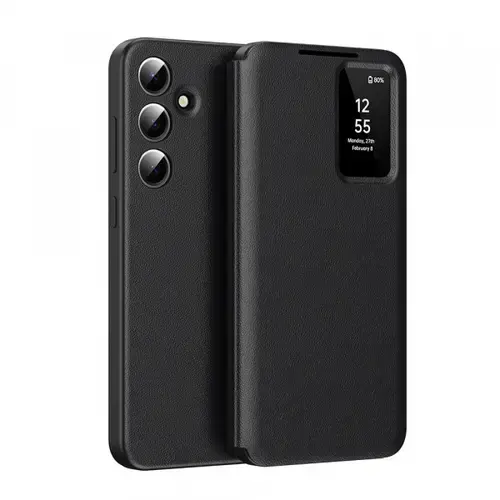 Husa pentru Samsung Galaxy S25 FE, Techsuit, SmartView, Neagra