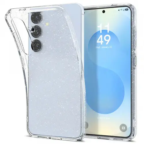 Husa pentru Samsung Galaxy S25 S931, Spigen, Liquid Crystal Glitter, Transparenta