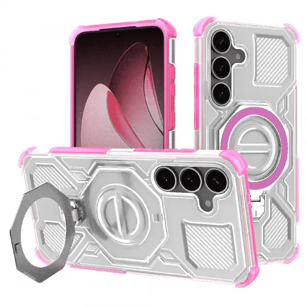 Husa pentru Samsung Galaxy S25 S931, Techsuit, Carbon Shield Pro, Roz