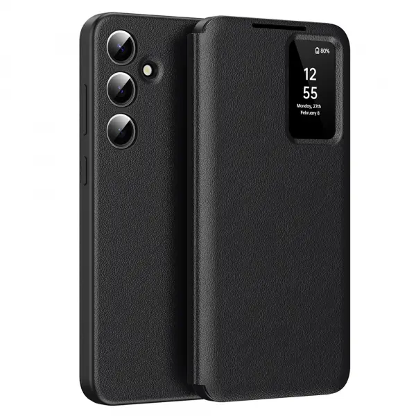 Husa pentru Samsung Galaxy S25+ S936, Techsuit, SmartView, Neagra