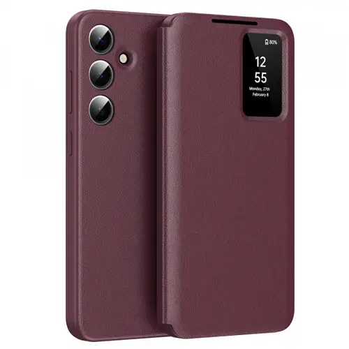 Husa pentru Samsung Galaxy S25+ S936 Techsuit SmartView (Rosu)