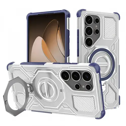 Husa pentru Samsung Galaxy S25 Ultra S938, Techsuit, Carbon Shield Pro, Albastra