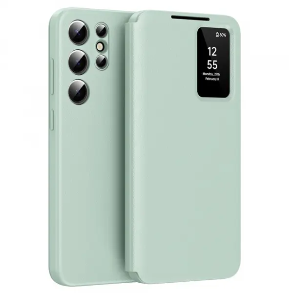 Husa pentru Samsung Galaxy S25 Ultra S938, Techsuit, SmartView, Verde