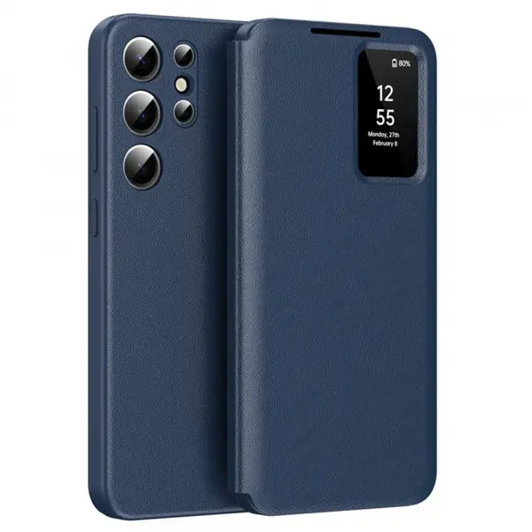 Husa pentru Samsung Galaxy S25 Ultra S938, Techsuit, SmartView, Albastra