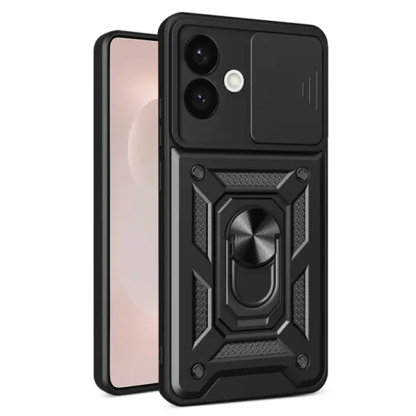 Husa pentru Samsung Galaxy S26 Edge, Techsuit, CamShield, Neagra