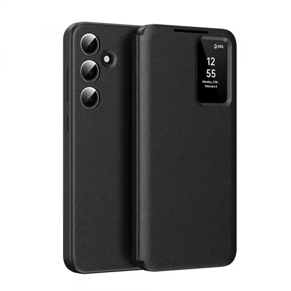 Husa pentru Samsung Galaxy S26 FE, Techsuit, SmartView, Neagra