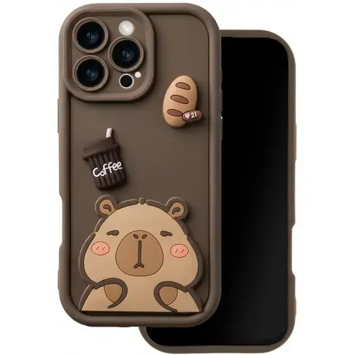 Husa pentru Samsung Galaxy S26 Plus S947, OEM, Ultra Trendy 3D Capybara, Maro