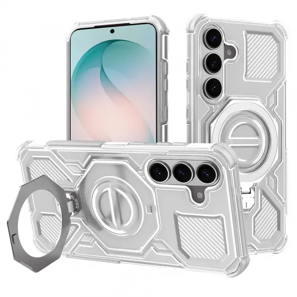 Husa pentru Samsung Galaxy S26 Plus S947, Techsuit, Carbon Shield Pro, Alba