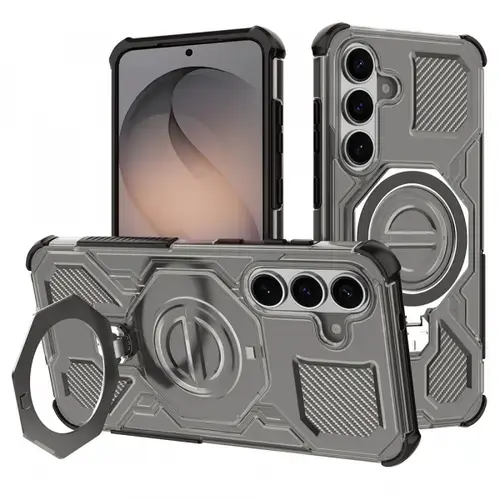 Husa pentru Samsung Galaxy S26, Techsuit, Carbon Shield Pro, Fumurie