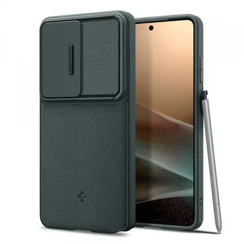 Husa pentru Samsung Galaxy S26 Ultra S948, Spigen, Optik Armor, Verde
