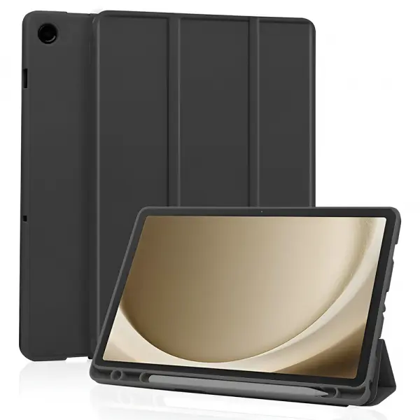 Husa pentru Samsung Galaxy Tab A11+ / Tab A9+, Techsuit, Flex Trifold, Neagra