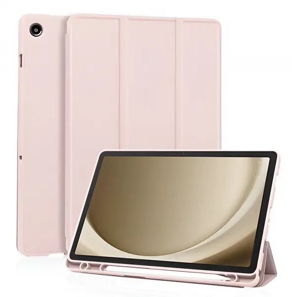 Husa pentru Samsung Galaxy Tab A11+ / Tab A9+, Techsuit, Flex Trifold, Roz