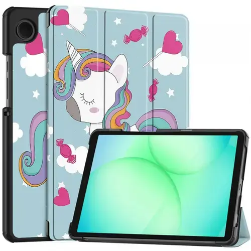 Husa pentru Samsung Galaxy Tab A11 / Tab A9, Techsuit, FoldPro Unicorn New Model, Multicolor