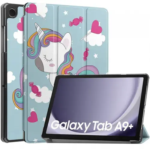 Husa pentru Samsung Galaxy Tab A9+ Techsuit FoldPro Unicorn (Multicolor)