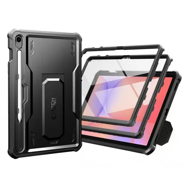 Husa pentru Samsung Galaxy Tab S10 Lite / Tab S10 FE / Tab S9, Tech-Protect, Kevlar Pro, Neagra