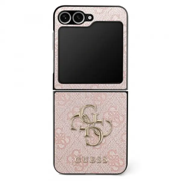 Husa pentru Samsung Galaxy Z Flip7 F766, Guess, 4G Metal Logo, Roz