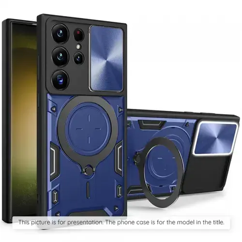 Husa pentru Samsung Galaxy Z Flip8 F776, Techsuit, CamGuard Pro, Albastru