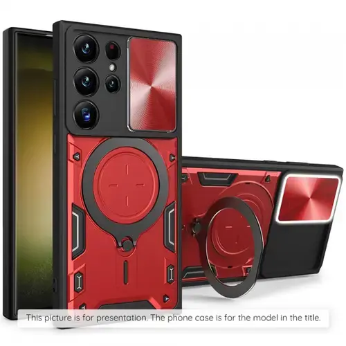 Husa pentru Samsung Galaxy Z Flip8 F776, Techsuit, CamGuard Pro, Rosu