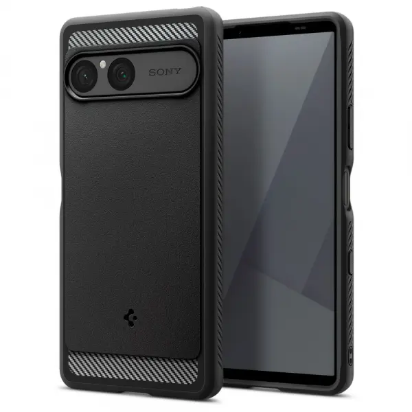 Husa pentru Sony Xperia 10 VII, Spigen, Rugged Armor, Neagra ACS09592