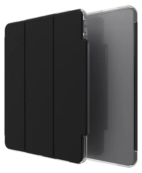 Husă pentru tabletă ZAGG - Crystal Palace Folio, iPad Air 11, transparent/negru