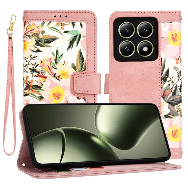 Husa pentru Xiaomi 14T, Techsuit, FlipCraft, Roz