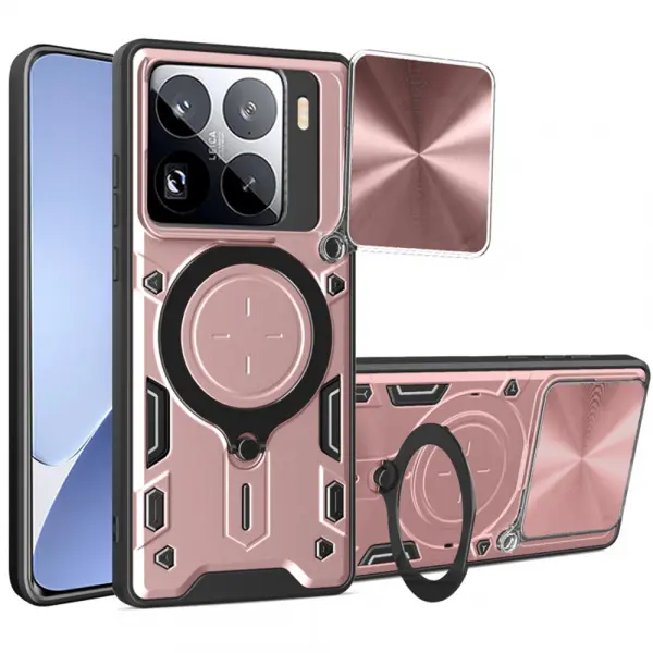 Husa pentru Xiaomi 15 Pro, Techsuit, CamGuard Pro, Roz Aurie