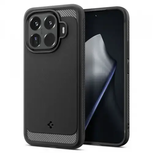 Husa pentru Xiaomi 15T Pro, Spigen, Rugged Armor, Neagra