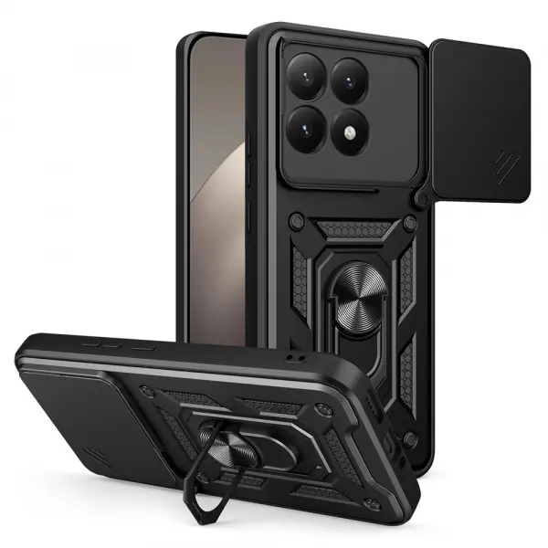 Husa pentru Xiaomi 15T, Techsuit, CamShield, Neagra