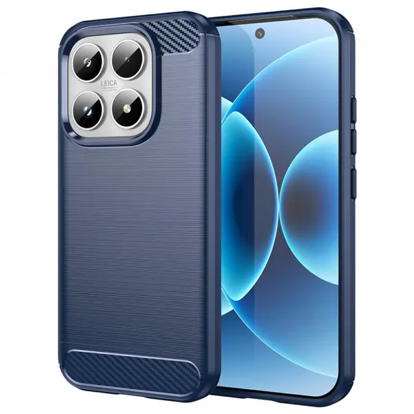 Husa pentru Xiaomi 17, Techsuit, Carbon, Albastra