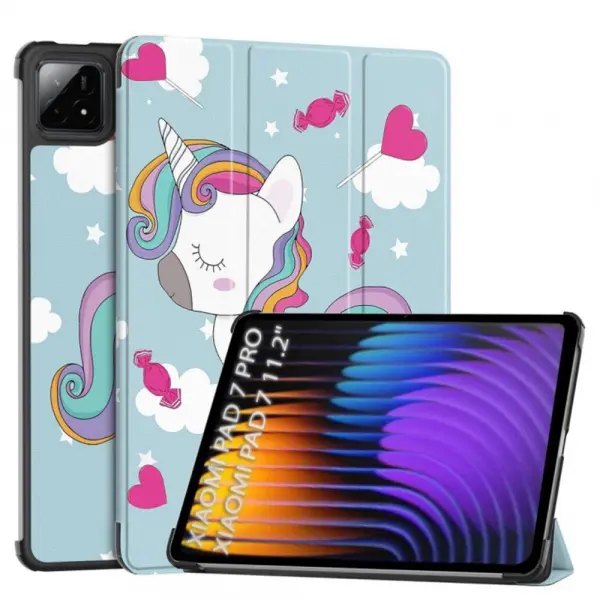 Husa pentru Xiaomi Pad 7 / 7 Pro, Techsuit, FoldPro Unicorn, Multicolor