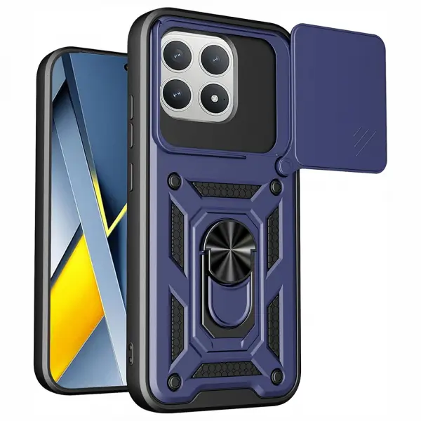 Husa pentru Xiaomi Poco F8 Pro, Techsuit, CamShield, Albastra