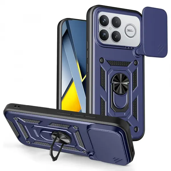 Husa pentru Xiaomi Poco F8 Ultra, Techsuit, CamShield, Albastra