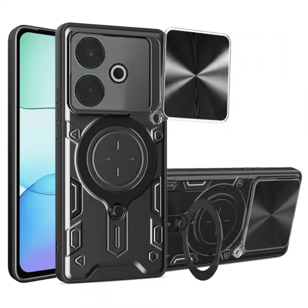 Husa pentru Xiaomi Poco M6 4G / Redmi 13, Techsuit, CamGuard Pro, Neagra